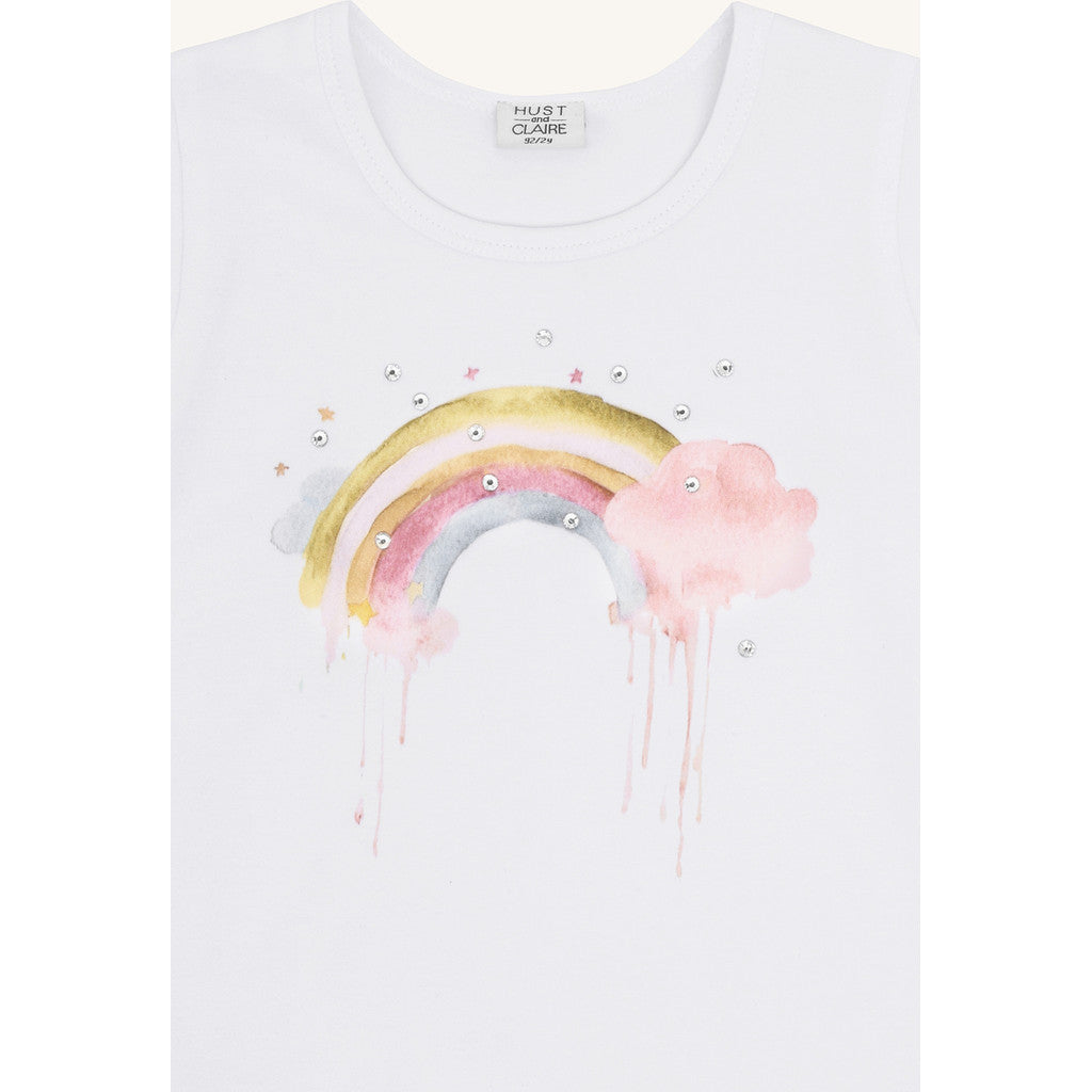 Hust & Claire HCAlma Rainbow T-shirt S/S 3246 White