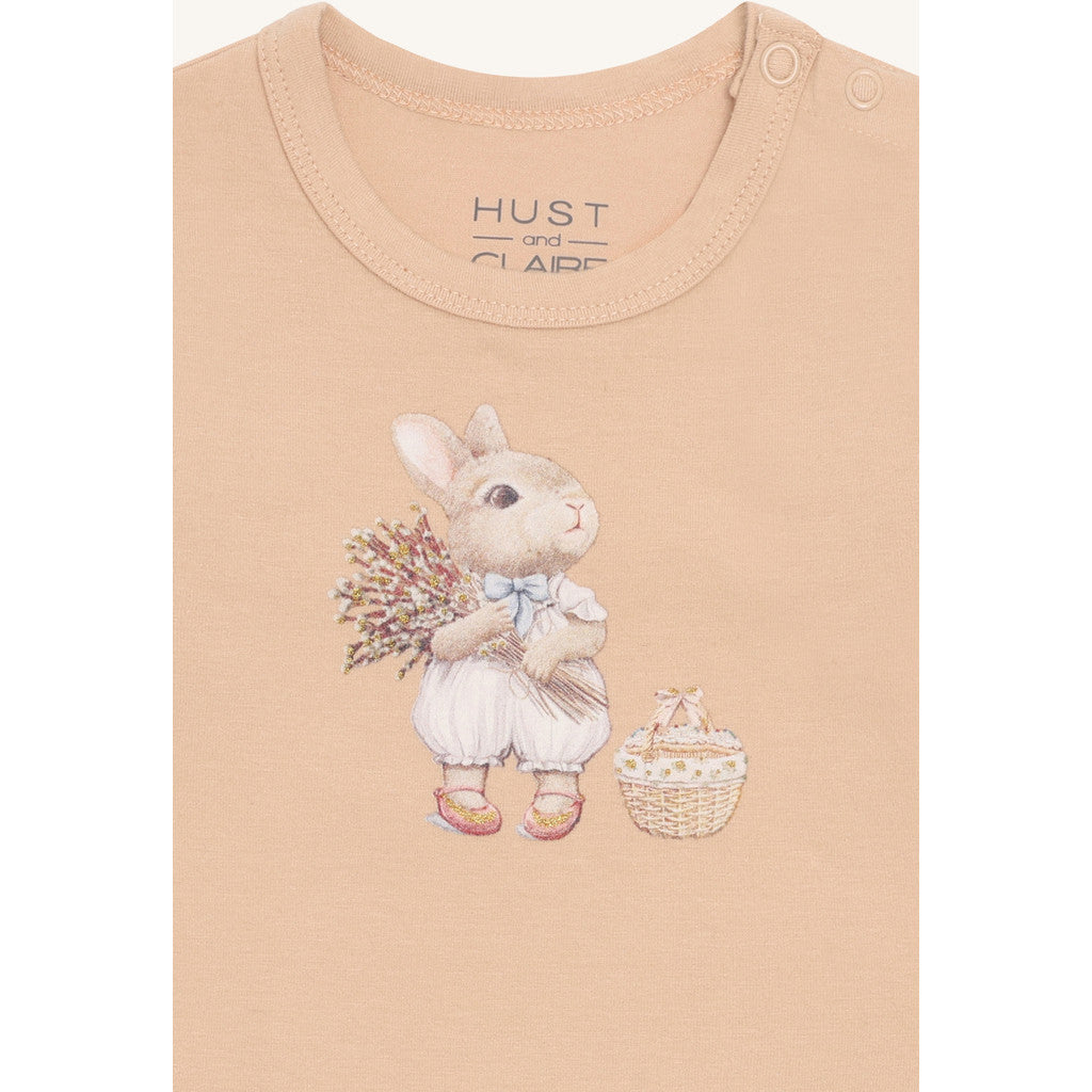 Hust & Claire HCBritt Sweet Bunny Bodystocking L/S 3549 Rugby Tan