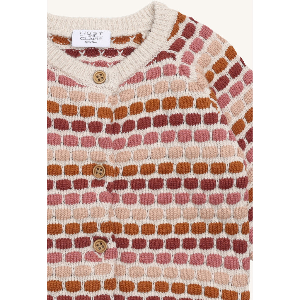 Hust & Claire HCCall dot Cardigan 3392 Dry Rose