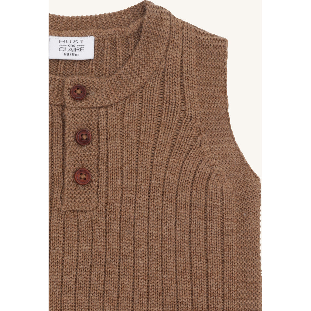 Hust & Claire HCEdi Wool Rib Knit Knitwear 4536 Coca Mocha
