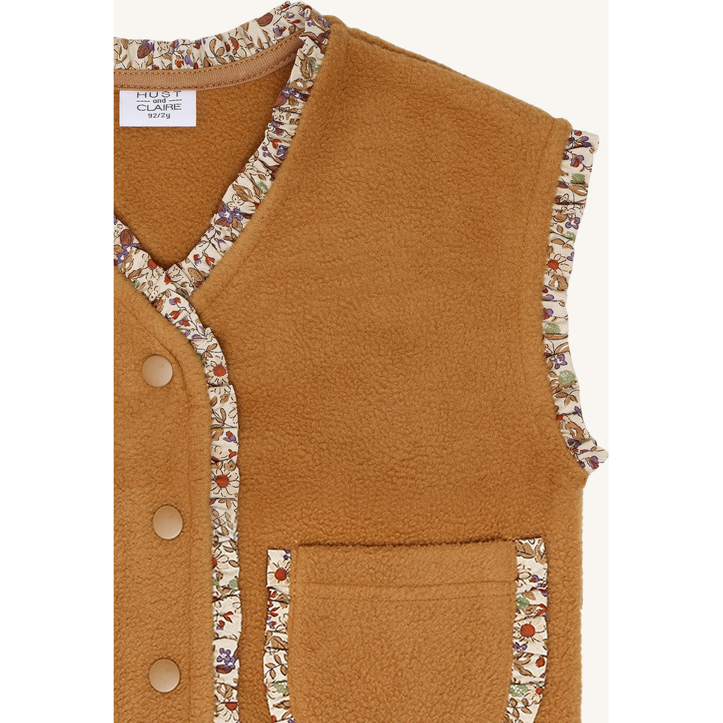 Hust & Claire HCElla Fleece Vest Waistcoat 3557 Chipmunk
