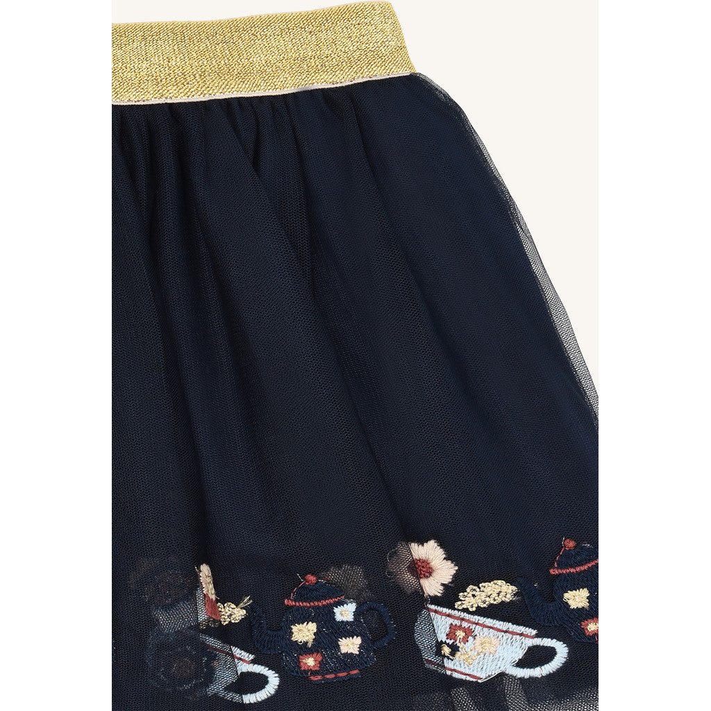Hust & Claire HCNinna Tea party emb. Skirts 4144 Naval