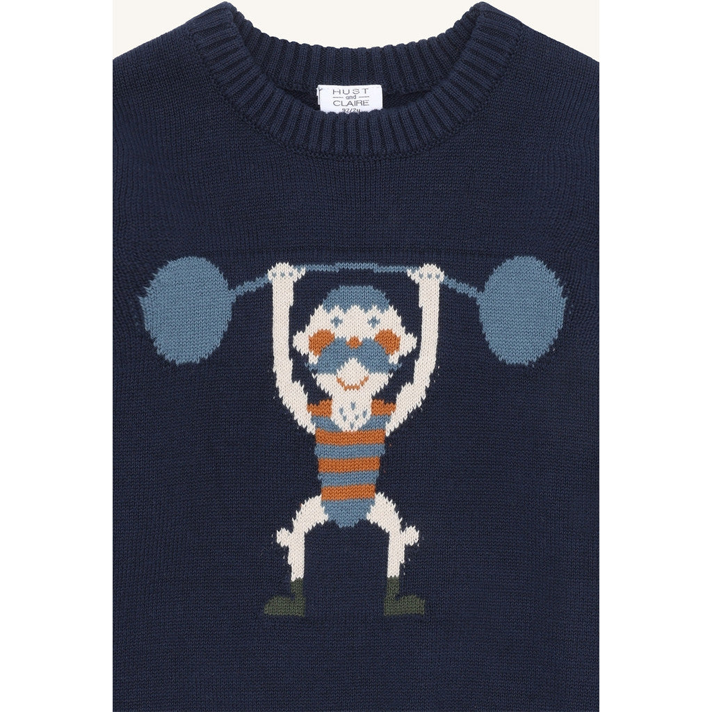 Hust & Claire HCPelle Knit Strong Man Pullover 4150 More Navy
