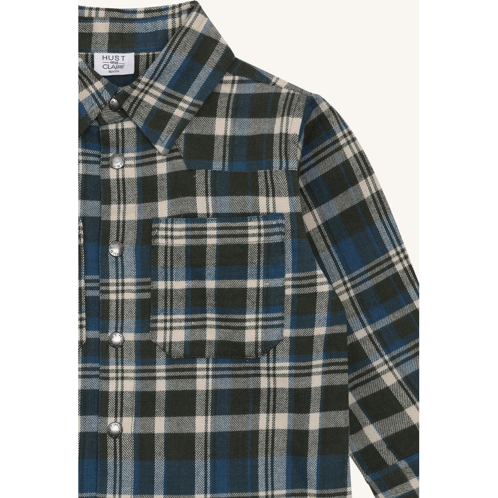 Hust & Claire HCRavn Urban check Shirts 3461 Deep Ivy