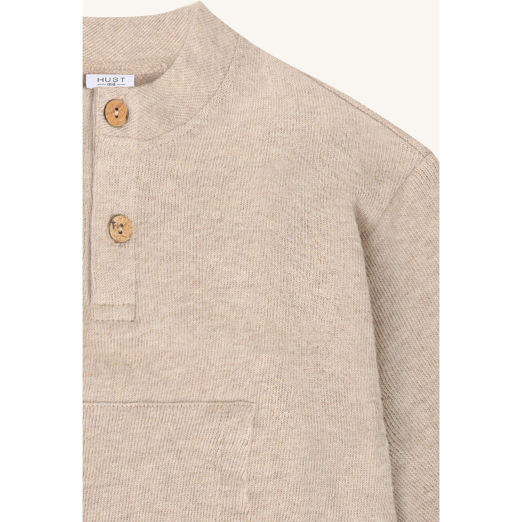 Hust & Claire HCSigurt Fine knit Sweatshirt 3552 Beige Melange