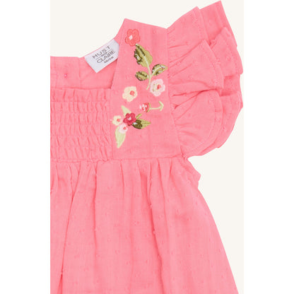 Hust & Claire Dress HCKatinka dobby mousselin Dresses 4314 Blushing