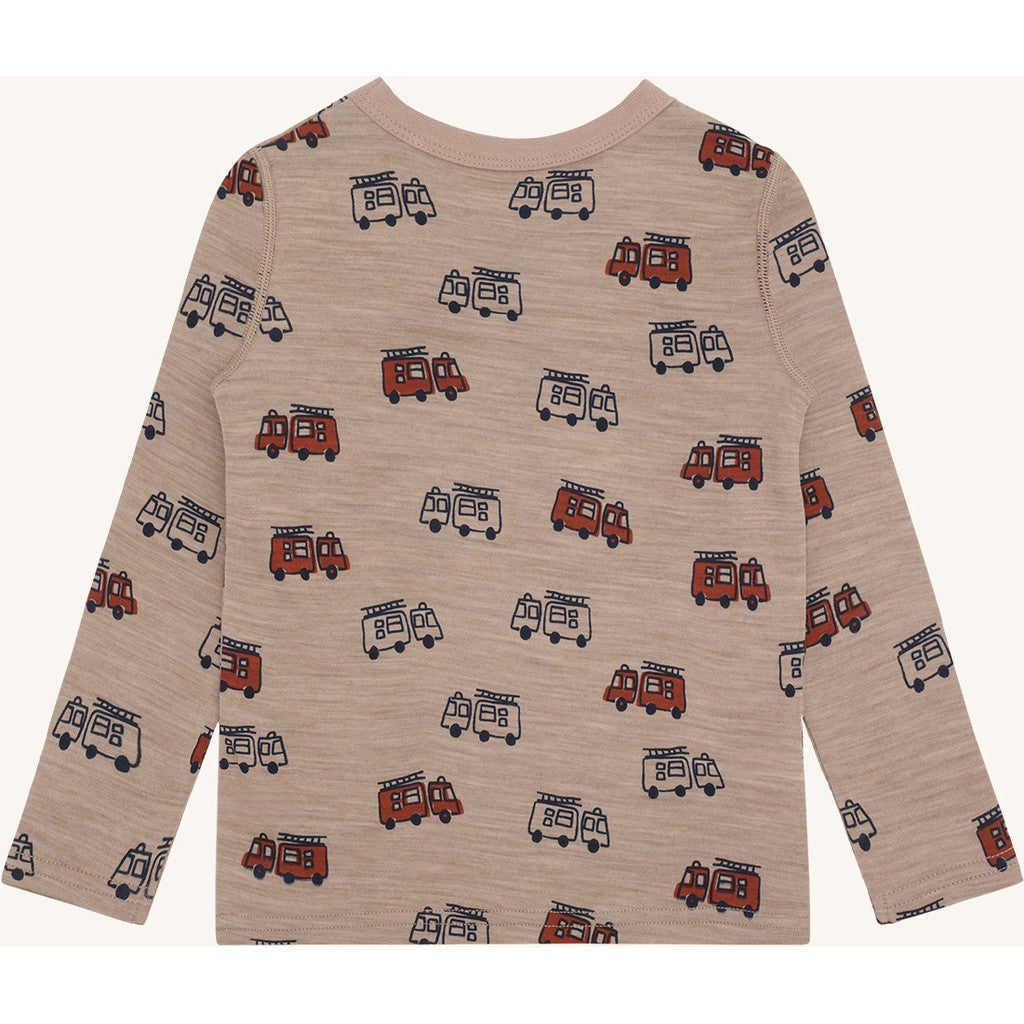 Hust & Claire HCAbba Firetruck T-shirt L/S 3554 Biscuit