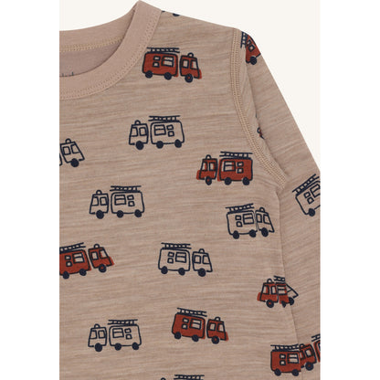 Hust & Claire HCAbba Firetruck T-shirt L/S 3554 Biscuit