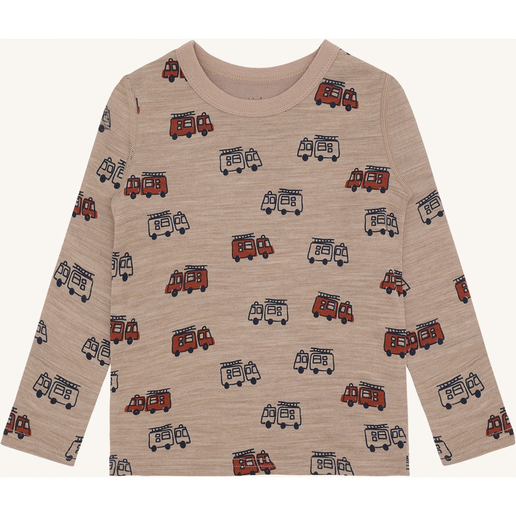 Hust & Claire HCAbba Firetruck T-shirt L/S 3554 Biscuit