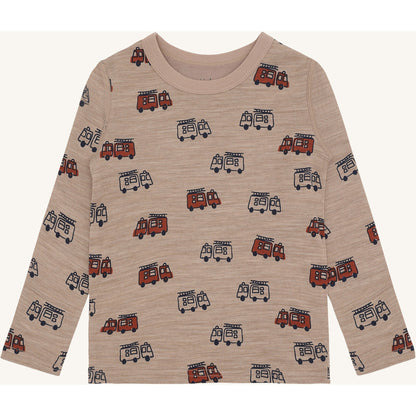 Hust & Claire HCAbba Firetruck T-shirt L/S 3554 Biscuit