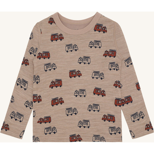 Hust & Claire HCAbba Firetruck T-shirt L/S 3554 Biscuit