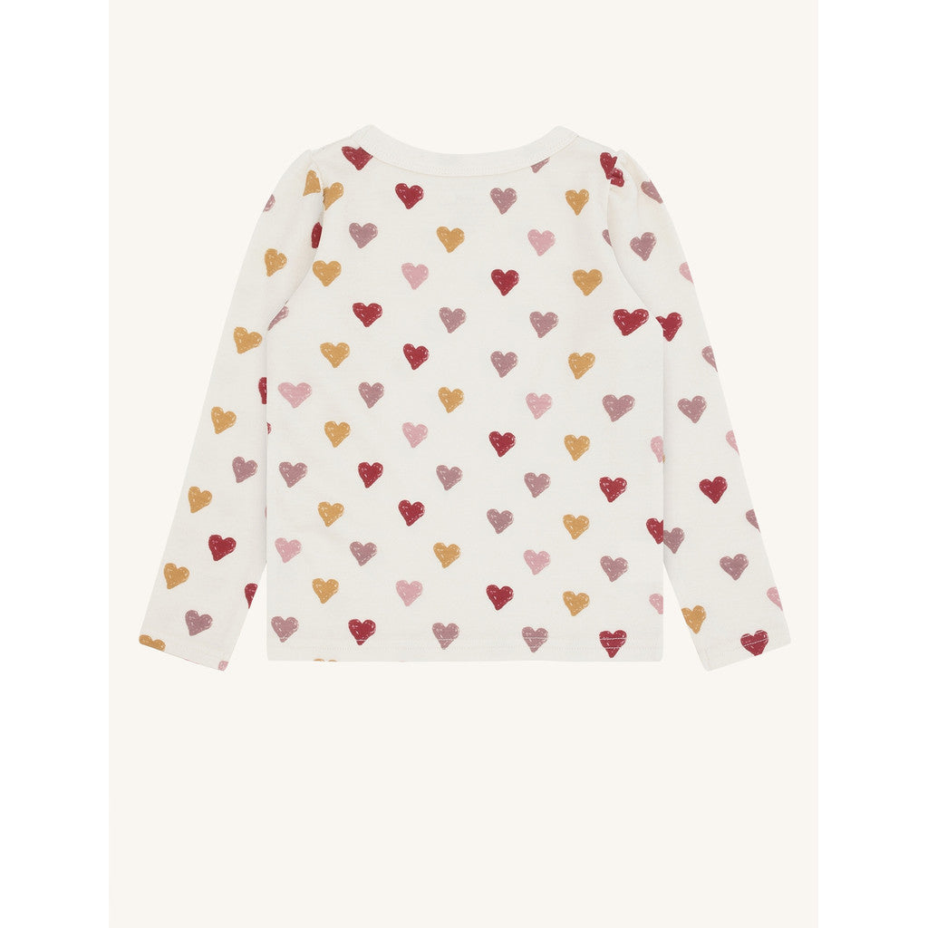 Hust & Claire HCAbba Hearts Puff T-shirt L/S 3290 Off White