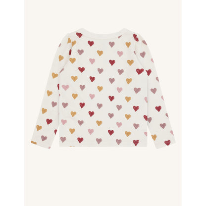 Hust & Claire HCAbba Hearts Puff T-shirt L/S 3290 Off White