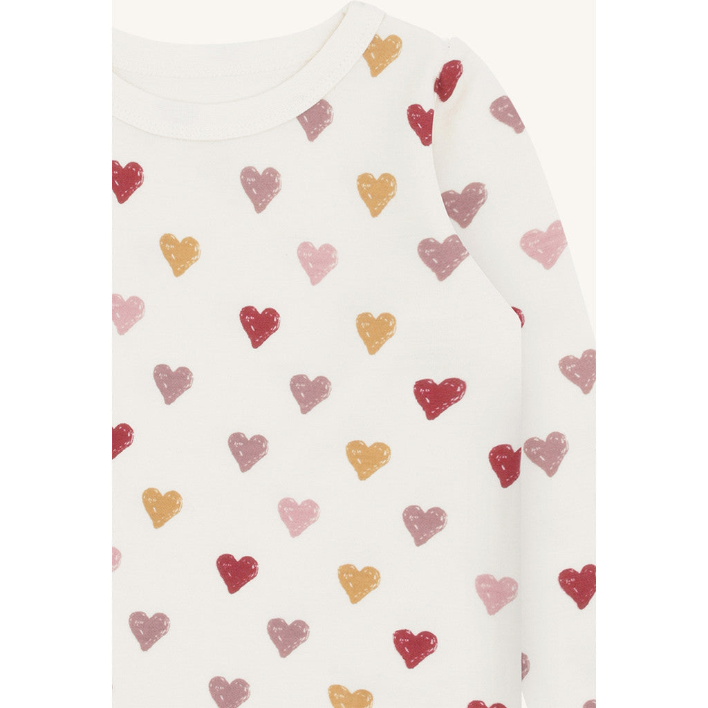 Hust & Claire HCAbba Hearts Puff T-shirt L/S 3290 Off White