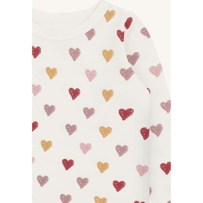 Hust & Claire HCAbba Hearts Puff T-shirt L/S 3290 Off White