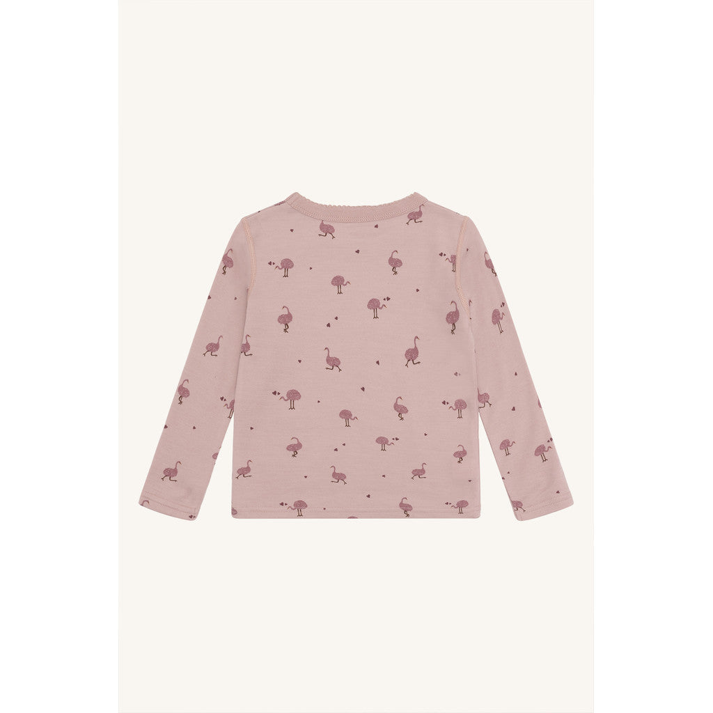 Hust & Claire HCAbba Ostrich T-shirt L/S 3735 Adobe Rose