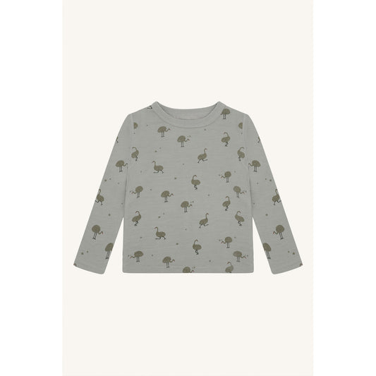 Hust & Claire HCAbba Ostrich T-shirt L/S 4440 Forest Fog