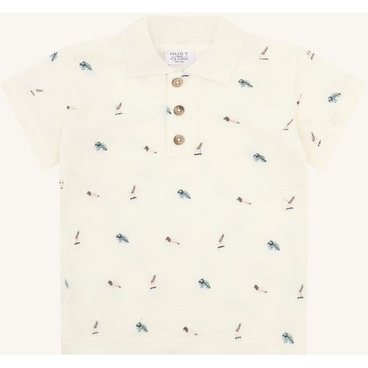 Hust & Claire HCAdrian Animal Polo S/S 3272 Snow White