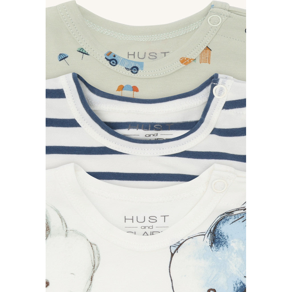 Hust & Claire HCAlbert 3-pack Holiday T-shirt S/S 3901 Green Foam