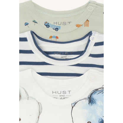 Hust & Claire HCAlbert 3-pack Holiday T-shirt S/S 3901 Green Foam