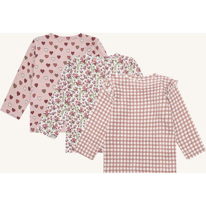 Hust & Claire HCAlda Little Check T-shirt L/S 3735 Adobe Rose