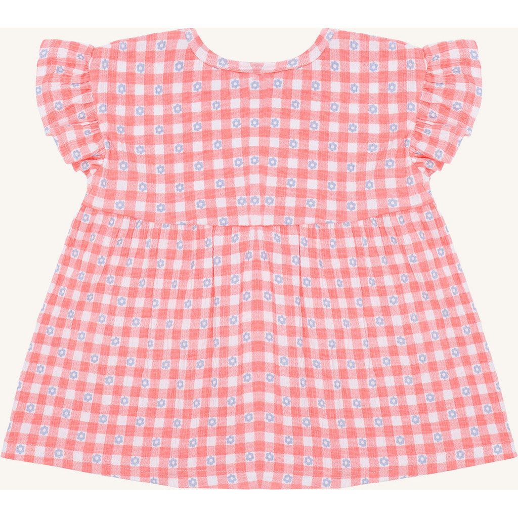 Hust & Claire HCAlma Flower Check T-shirt S/S 3761 Shell