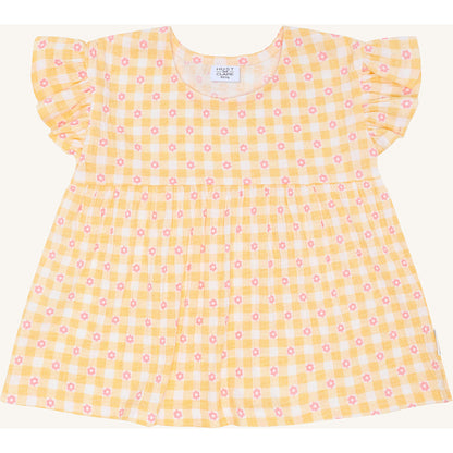 Hust & Claire HCAlma Flower Check T-shirt S/S 4614 Nectar