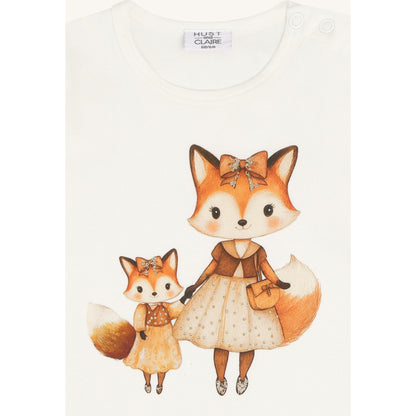 Hust & Claire HCAlma Fox T-shirt L/S 3270 Ivory