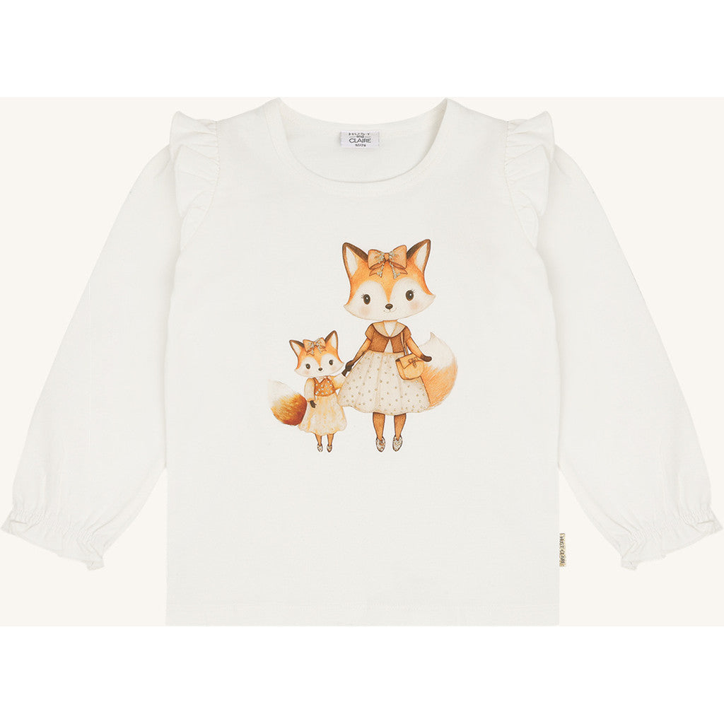 Hust & Claire HCAlma Fox T-shirt L/S 3270 Ivory