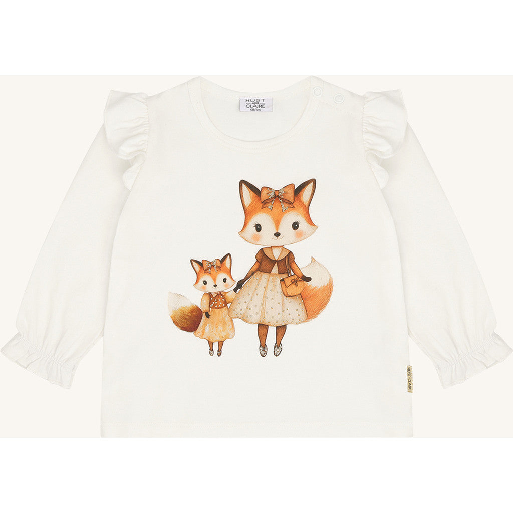 Hust & Claire HCAlma Fox T-shirt L/S 3270 Ivory