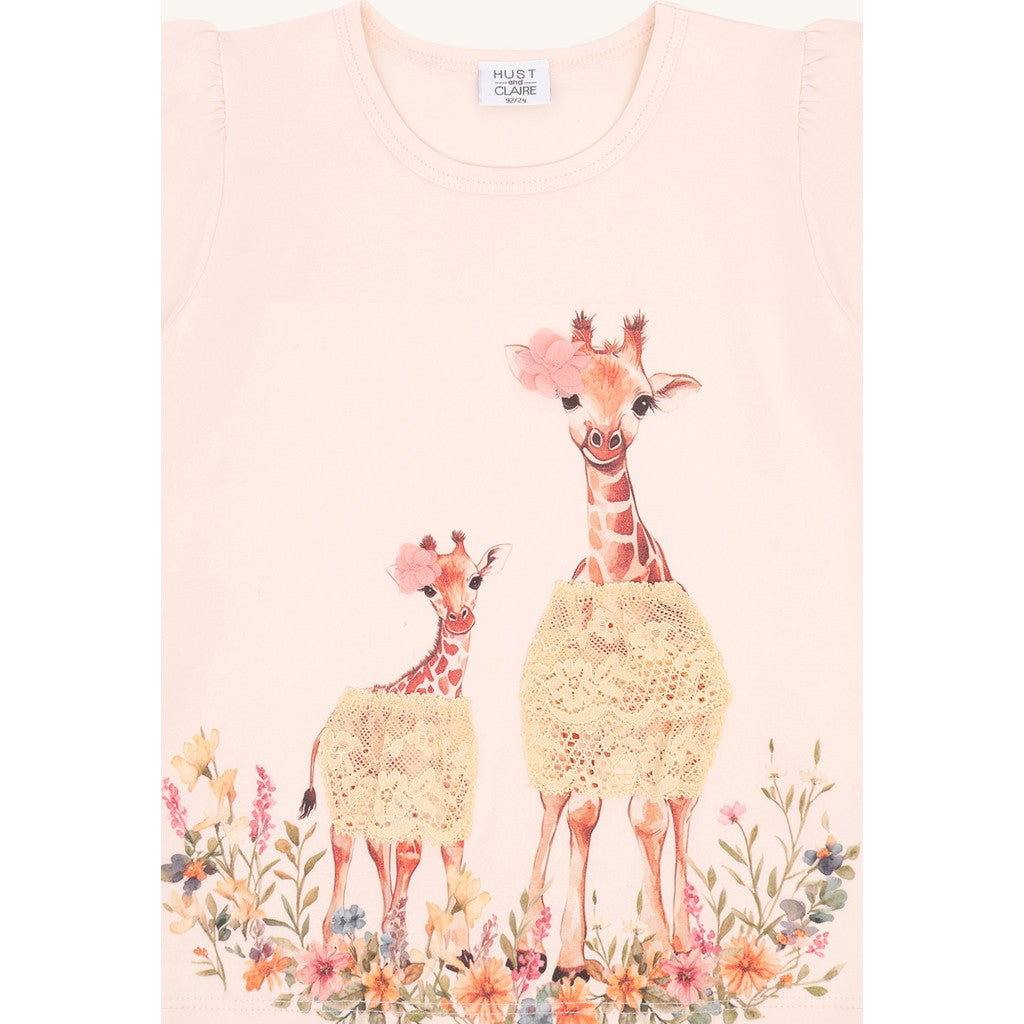 Hust & Claire HCAlma Giraffes T-shirt S/S 3763 Quartz