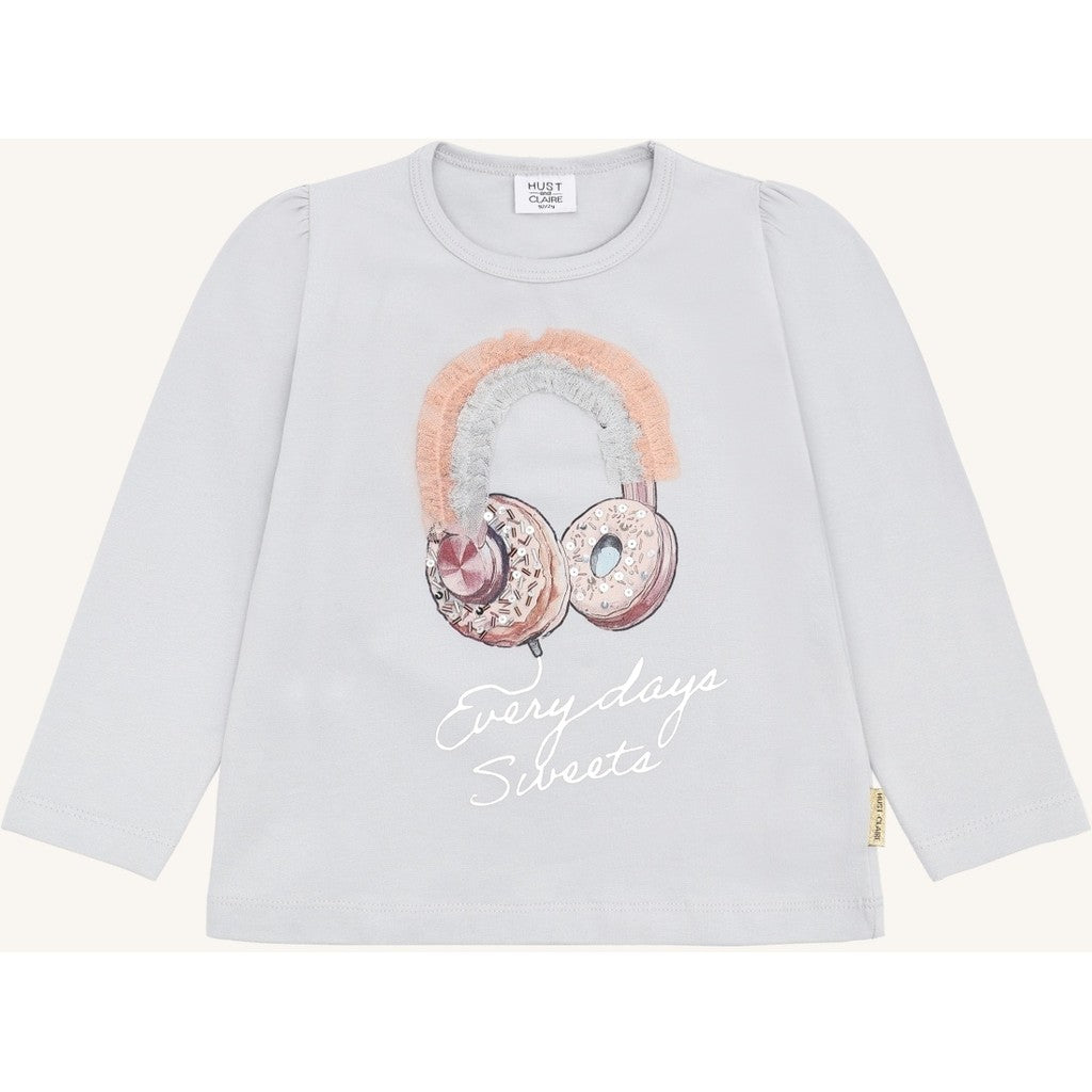 Hust & Claire HCAlma Headphones T-shirt L/S 3163 Light Blue