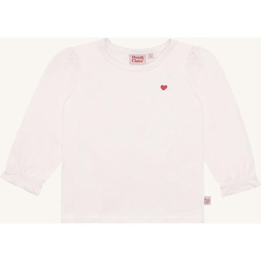 Hust & Claire HCAlma Heart T-shirt L/S 3260 Sugar
