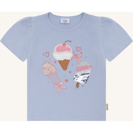 Hust & Claire HCAlma Ice cream T-shirt S/S 3111 Zen Blue