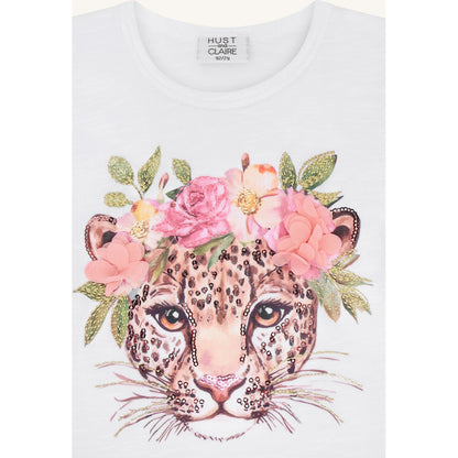 Hust & Claire HCAlma Leo T-shirt S/S 3246 White