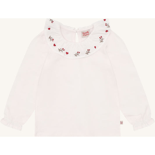 Hust & Claire HCAlma collar xmas T-shirt L/S 3260 Sugar