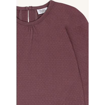 Hust & Claire HCAlma solid T-shirt L/S 3870 Plum