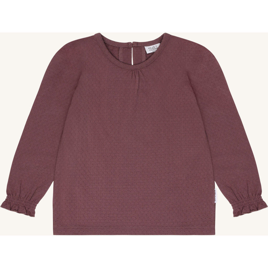 Hust & Claire HCAlma solid T-shirt L/S 3870 Plum