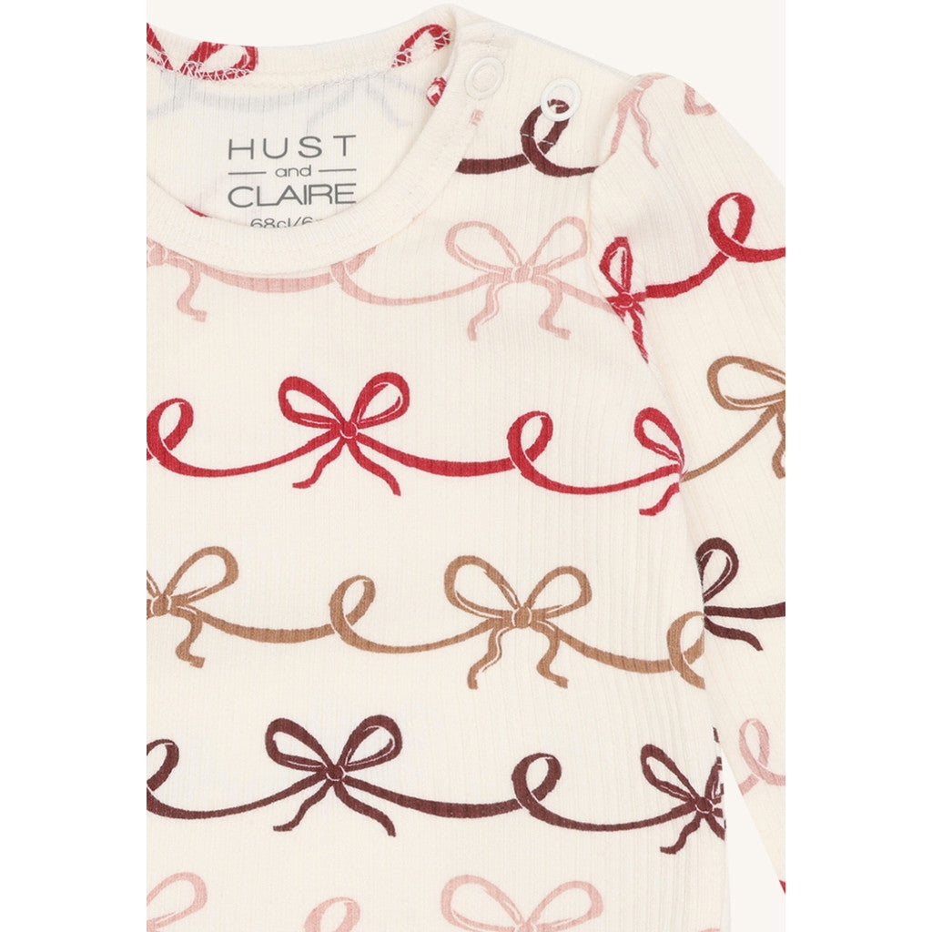 Hust & Claire HCAmma bow T-shirt L/S 3260 Sugar