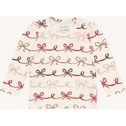 Hust & Claire HCAmma bow T-shirt L/S 3260 Sugar