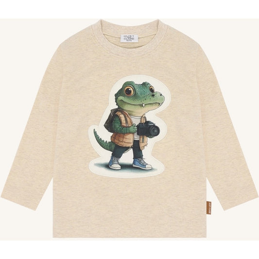 Hust & Claire HCAnton Croco T-shirt L/S 1290 Wheat Melange