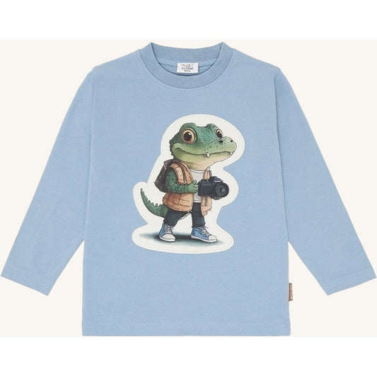 Hust & Claire HCAnton Croco T-shirt L/S 3157 Light Blue