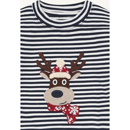 Hust & Claire HCAnton Deer T-shirt L/S 4150 More Navy