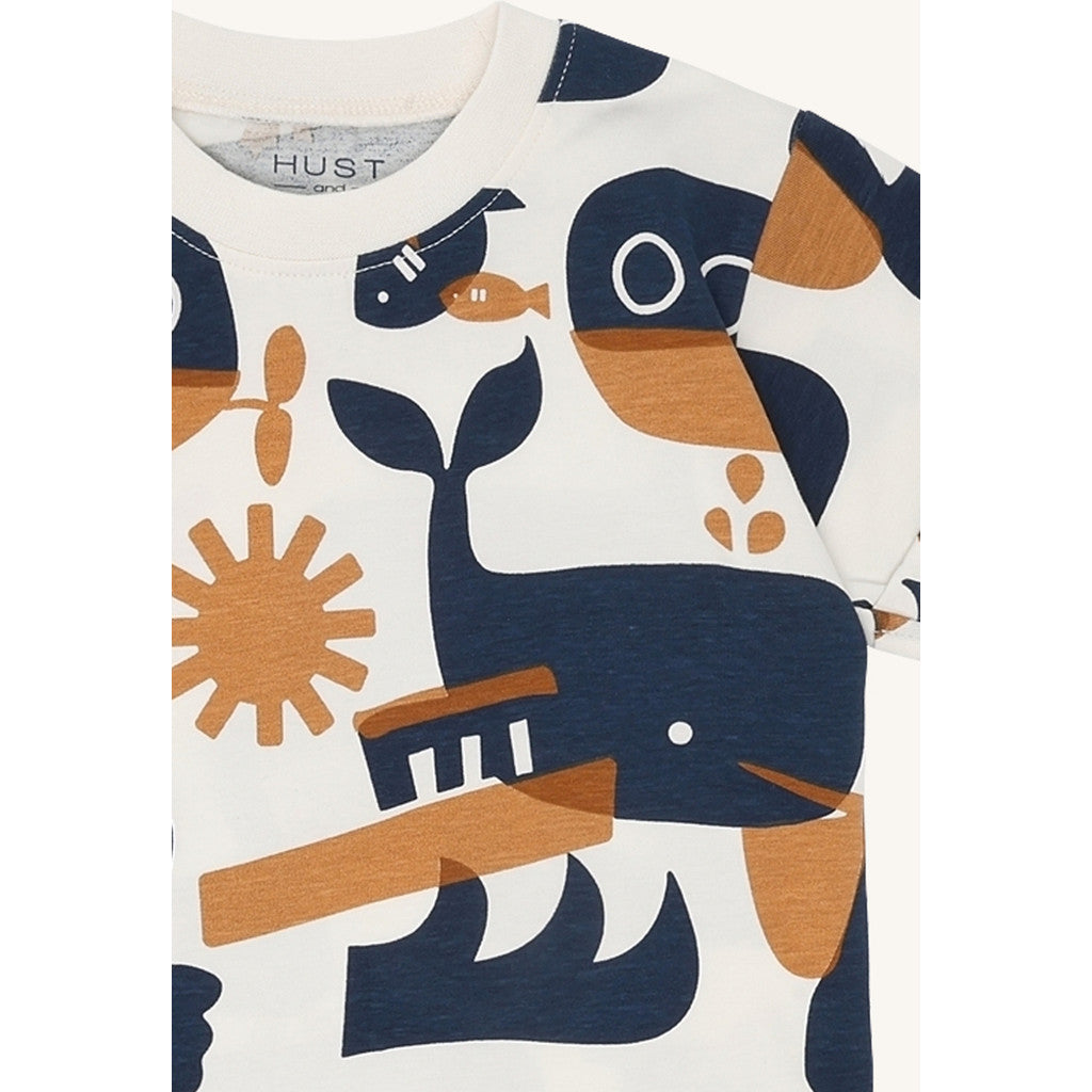 Hust & Claire HCAnton Oceanlife T-shirt S/S 3272 Snow White