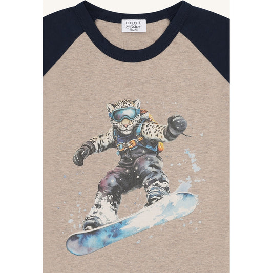 Hust & Claire HCAnton Snowleopard T-shirt L/S 3554 Biscuit