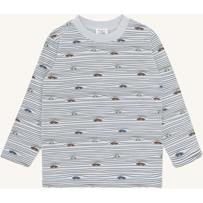 Hust & Claire HCAnton Stripe Cars T-shirt L/S 3163 Light Blue