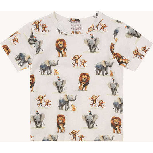 Hust & Claire HCAugust Zoo T-shirt S/S 3270 Ivory