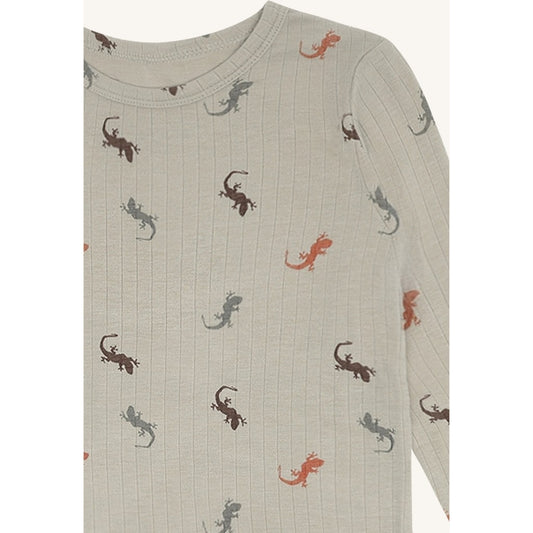 Hust & Claire HCAustin Lizards T-shirt L/S 4416 Greene Stone