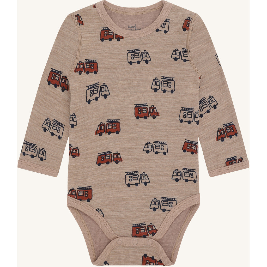 Hust & Claire HCBaloo Firetruck Bodystocking L/S 3554 Biscuit