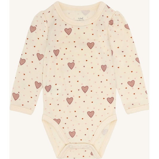 Hust & Claire HCBaloo Hearts Puff Bodystocking L/S 3290 Off White